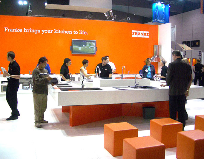 exhibition stand design for franke sinks