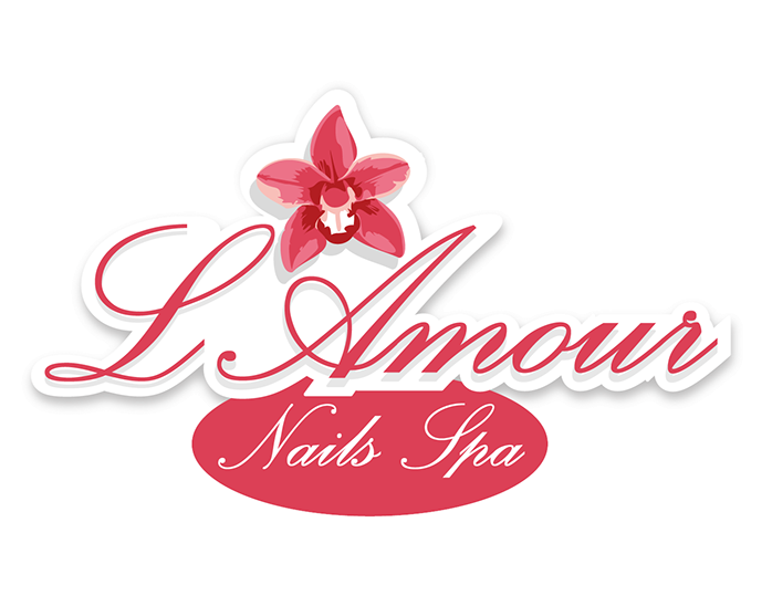 brand logo design for LAmour nails and spa